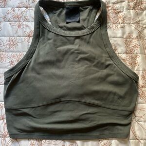 Olive Green Racerback Sports Bra